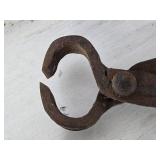 Lot of Blacksmithing Tools Including Tongs and Hardy Tool