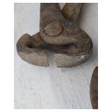 Lot of Blacksmithing Tools Including Tongs and Hardy Tool