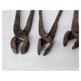 Vintage Blacksmith Farrier Pliers and Cutters Set
