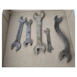 Set of Vintage Open-End Wrenches including Made in USA Models