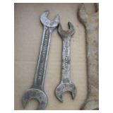 Set of Vintage Open-End Wrenches including Made in USA Models