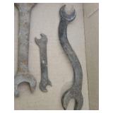 Set of Vintage Open-End Wrenches including Made in USA Models