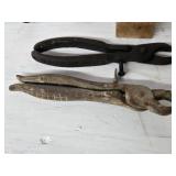 Set of Vintage Hand Tools Including Level and Tri Square, Planer, Hammer, and More