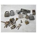 Vintage Padlocks and Keys Collection including SNYDER Padlock and Accessories - No keys tested on locks