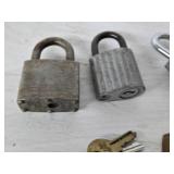 Vintage Padlocks and Keys Collection including SNYDER Padlock and Accessories - No keys tested on locks