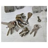 Vintage Padlocks and Keys Collection including SNYDER Padlock and Accessories - No keys tested on locks