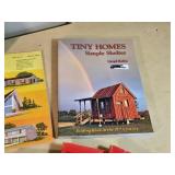 Lot of DIY and Home Improvement Books including "Jigs, Fixtures, and Shop Furniture," "Tiny Homes: Simple Shelter," and Popular Science Skill Books.