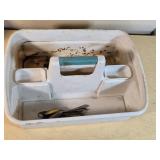 Oxford Silver Plate Co. and Deerfield Silver Plate Spoons, Chisels, and Utility Tote