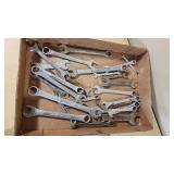 Box of Assorted Standard Wrenches