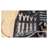 Pittsburgh 16 PC Combination Wrench Set with SAE Sizes