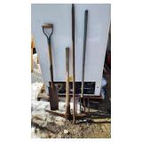 Shovel, Pickaxe, and Garden Tools