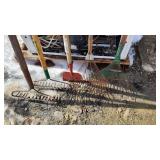 Garden Tools Set including Rakes and Scraper