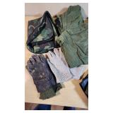 Military Cold Weather Gear including Parka, Mittens, and Boots