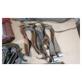 Old Tent or Shelter, Poles, Stakes, and Straps