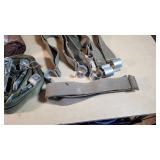 Old Tent or Shelter, Poles, Stakes, and Straps