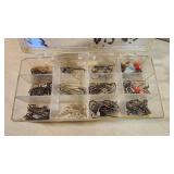 Vintage Adventurer and Metal Tackle Boxes with Assorted Fishing Gear