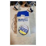 Fishing Equipment Lot including Zebco Reels, Fishing Line, and Accessories