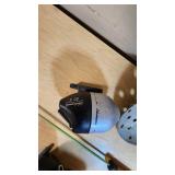 Fishing Equipment Lot including Zebco Reels, Fishing Line, and Accessories