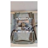 Union Fishing Tackle Box with Contents such as lures, hooks, bobbers, and a 1982 Minnesota Fishing Regulations booklet