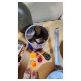 Camping and Survival Gear with Canteens, Compass, Matches, and Cookware