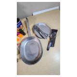 Camping and Survival Gear with Canteens, Compass, Matches, and Cookware