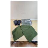 Thinsulate Gloves and Green Tube Scarves