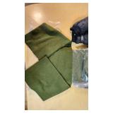 Thinsulate Gloves and Green Tube Scarves