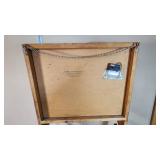 Wooden Clock Gun Rack with Raccoon Picture and Gun Sleeves