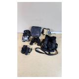 Lot of Binoculars and Monoculars including Tasco 7x35, Vivitar PV Series 8x21, and Night Scope