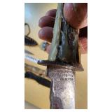 Lot of Knives including Pakistan Stainless Knife, Eldema Knife, and Leather Sheaths - Some homemade stuff and diy stuff done to them