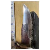 Lot of Knives including Pakistan Stainless Knife, Eldema Knife, and Leather Sheaths - Some homemade stuff and diy stuff done to them