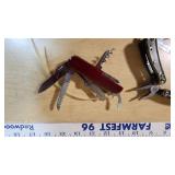 Lot of Multi-Tool Knives including Swiss Army and Heineken Branded Items