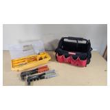 Rivet Tools and Accessories including Surebonder and Arrow Models, Craftsman Tool Bag, and Rivet Set