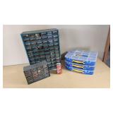 Plastic Storage Bins and Metal Drawer Organizers with Hardware