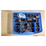 Plastic Storage Bins and Metal Drawer Organizers with Hardware