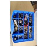 Plastic Storage Bins and Metal Drawer Organizers with Hardware