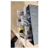 Plastic Storage Bins and Metal Drawer Organizers with Hardware