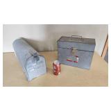 U.S. Mailbox and Metal Lockbox