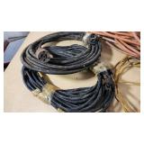 Extension cords, electrical outlet box and cables including Smart Electrician 50 ft 14 Gauge Stay Plugged Cord and others