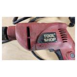 Tool Shop 3/8" Drill and 1/2" Hammer Drill, WEN 1/2" VSR Industrial Drill, and Accessories