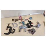 Assorted Clamps and Vices Collection with Various Sizes and Types