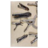 Lot of Locking Pliers and Clamps Various Brands and Sizes, Including C-Clamps and Vise Grips
