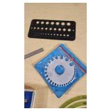 Staedtler Compass Set, Pickett Circle Template, and Measurement Tools