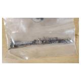 Lot of Hand Tools and Hardware Items including Grease Guns, Hooks, Chains, and Hinges