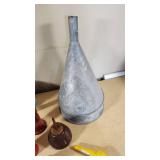 Lot of Vintage Oil Cans and Funnels