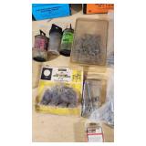 Assorted Hardware and Fasteners Including Electro-Galvanized Roofing Nails, Lag Screws, Hex Bolts, and More