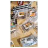 Assorted Hardware and Fasteners Including Electro-Galvanized Roofing Nails, Lag Screws, Hex Bolts, and More