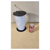 White and Black Braided Rope on Spool - Approx. 1/4" thick rope