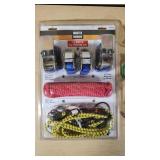 Master Mechanic 17 Piece Tie Down Kit and Bungee Cords Set