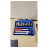 Lot of Hand Tools Including Stanley Scraper, Scissors, Utility Knives, and Putty Knives